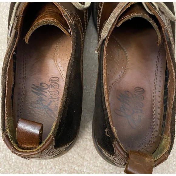 J&M 1850 Johnston & Murphy Brown Leather Suede Oxford Shoes Mens 8M 20-3676 main image 5